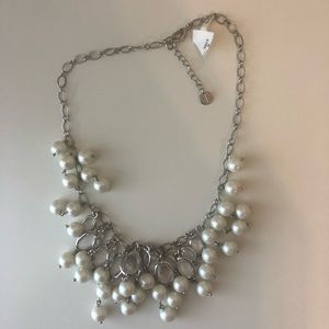 Crystal and Pearl Statement Necklace